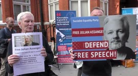 Solidarity Vigil for Julian Assange & WikiLeaks, London, UK
