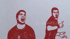 How many famous footballers can you recognise? Chinese papercut artist puts your knowledge to the test