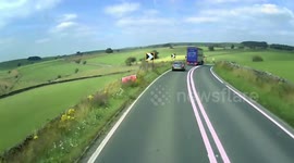 Dangerous Driver Speeds Round Blind Bend