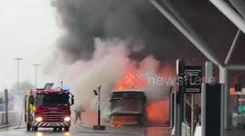 Stansted Bus Fire 30/3/2018