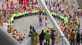 Russian security Vs Australian supporters