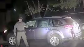 Bear becomes trapped in SUV after breaking in to munch on late night snacks