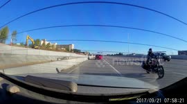 Motorcylist Run Off Road