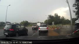 dashcam - flooded road