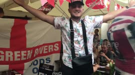 England fans sing ‘Don’t take me home’ in Nizhny Novgorod