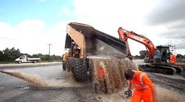 Dump truck used in ice bucket challenge