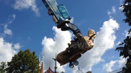 Insane white knuckle ride at Tivoli in Copenhagen