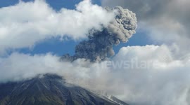 Eruptions at Tungurahua volcano in Ecuador