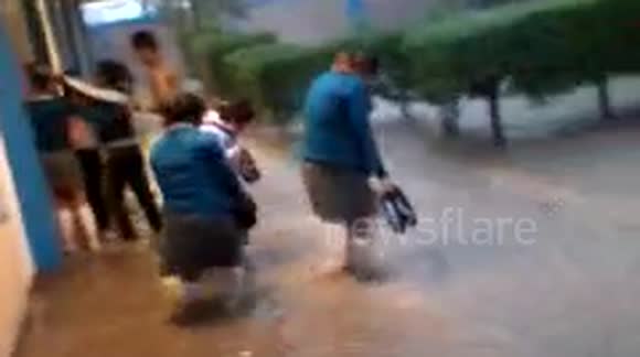 Inundación en CBTIS 75 Técnica de escape