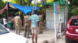 Bird tangled in kite string rescued in New Delhi, India
