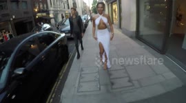 Talulah Eve and Natasha Grano Arrive At The Pretty Little Thing x Maya Jama party