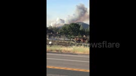 Filmer captures flames from Pawnee Fire ‘rolling up the hill’