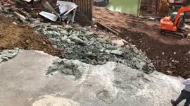 Lloyds Estate Wall - Progress after 2 days