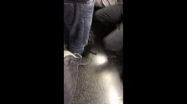 Racist man on NYC subway