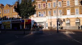 A crazy mad shouting like mad on his own