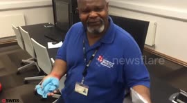 Cleaner in tears after students raise £1,500 to send him to Jamaica to see family