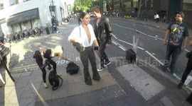 Cally Jane beech And Holly Tandy arrive at The Kris James Single Launch