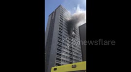 Fire breaks out at East London tower block