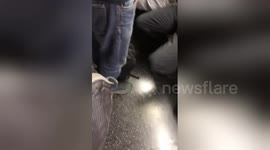 Newsflare Edit - Racist man on NYC subway