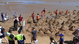 Sandcastle world record attempt at Cleethorpes