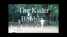 Lady knocked down by a bubble.