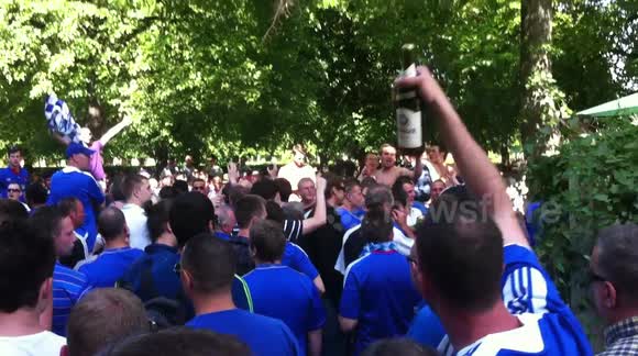 Chelsea Football Fans in Munich 2012