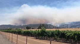 Plumes of smoke seen over wildfire in Northern California