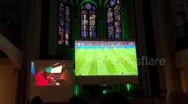 World Cup screened in church with live organ improvisation