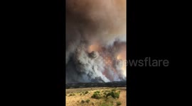Apocalyptic footage captures dark plumes of smoke from Dollar Ridge Fire in Utah county