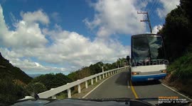 Narrow roads and long vehicles don't mix well