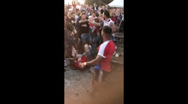 Shocking moment England fans brawl at Kent pub during Colombia match