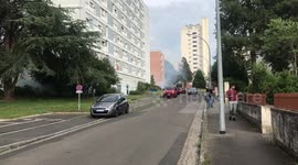 Riots in Nantes (le Breil), police attack