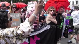 Sex Workers demo in Westminster square across from big ben by Jim Connor