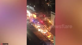 Horrifying video footage shows the panic in a square in Benidorm after gunshots fired