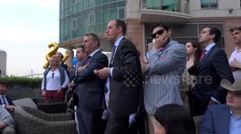 Sarah Elliott of Republicans Overseas is speaking at the 4th of July Party in Vauxhall with Dr Liam Fox MP in the audience - London