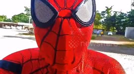 Spiderman introduces pet tarantula