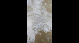 Flooded street in Andheri West, Mumbai