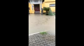 Typhoon sweeping through Wenzhou, China