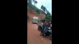 Location condition after Puncak Pato landslide