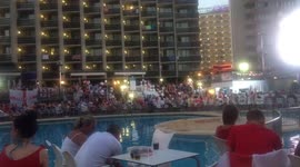 Police helicopters controlling Benidorm