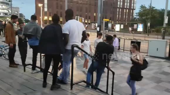 Filmer captures commotion on streets of Croydon after England-Croatia semi-final
