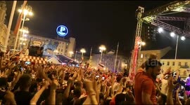 Zagreb erupts into song after Croatia victory