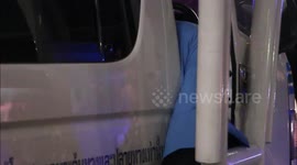 Minibus driver killed in 'freak accident' after getting crushed between door and metal pole