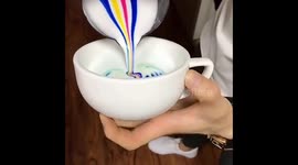 Milkshake with beautiful colors