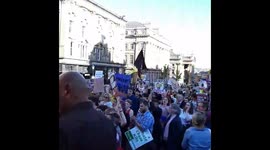 Protest in Newcastle against Trump's UK visit