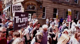 Trump protests - beginning of York march