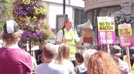 Trump protests - Organiser addresses crowd