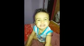 Baby making funny faces