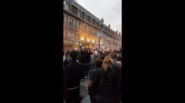 The crowd in Calais showed so much happiness at France's score last Tuesday against Belgium at the Semi final last Tuesday 10th July 2018,