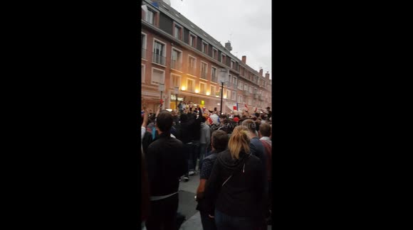 The crowd in Calais showed so much happiness at France's score last Tuesday against Belgium at the Semi final last Tuesday 10th July 2018,